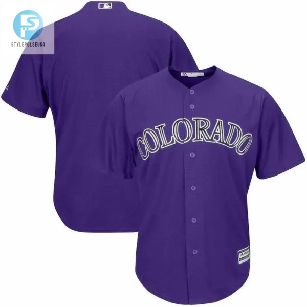 Colorado Rockies Alternate Official Cool Base Team Jersey Purple stylepulseusa 1 1