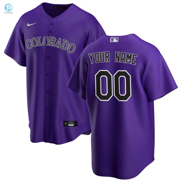 Colorado Rockies Alternate Replica Custom Jersey Purple Custom Jerseys Mlb stylepulseusa 1