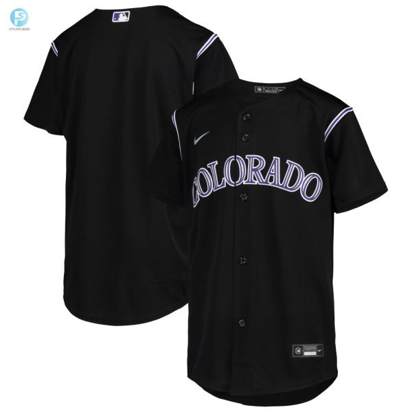 Colorado Rockies Alternate Replica Team Jersey Black Mlb stylepulseusa 1