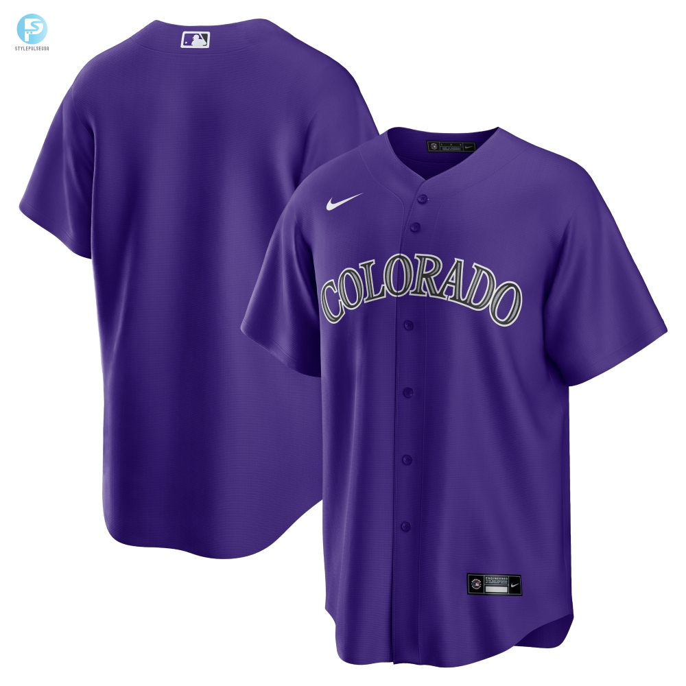 Colorado Rockies Alternate Replica Team Jersey  Purple Mlb 