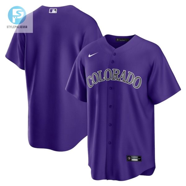 Colorado Rockies Alternate Team Men Jersey Purple stylepulseusa 1