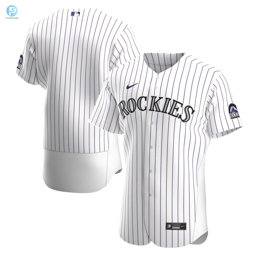 Colorado Rockies Home Authentic Team Jersey  White Mlb 