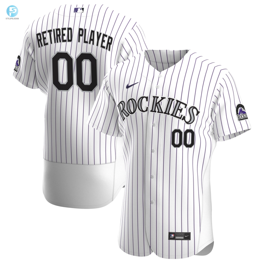 Colorado Rockies Home Pickaplayer Retired Roster Authentic Jersey  White Custom Jerseys Mlb Ver 1 