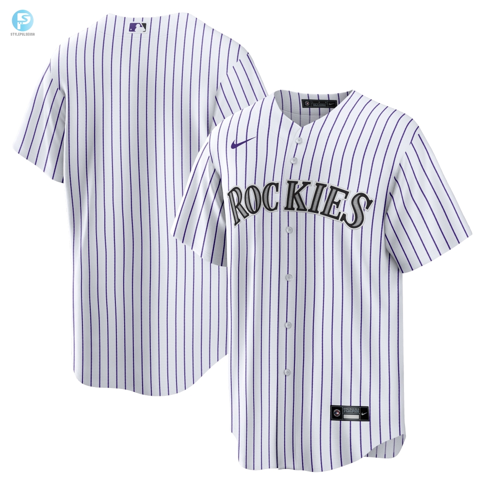 Colorado Rockies Home Replica Team Jersey  White Mlb 