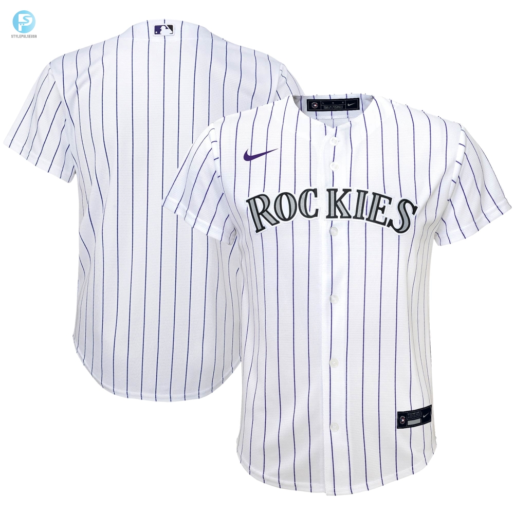 Colorado Rockies Home Replica Team Jersey White Mlb 