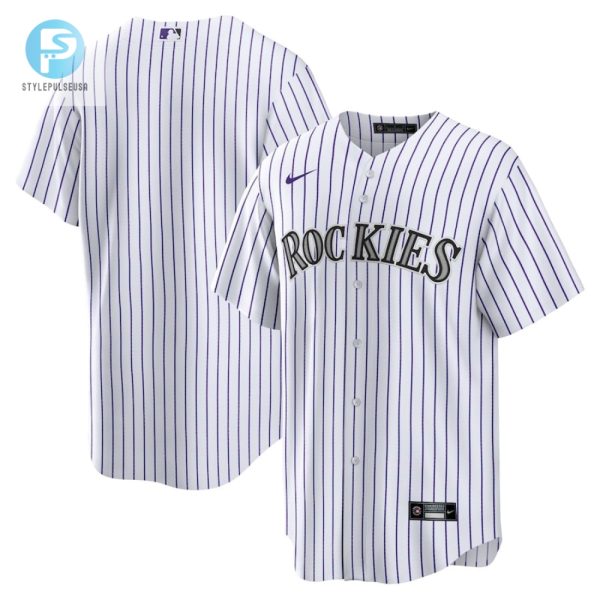 Colorado Rockies Home Team Men Jersey White stylepulseusa 1