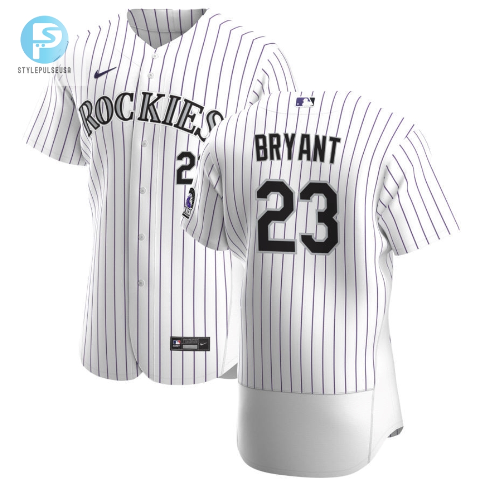 Colorado Rockies Kris Bryant 23 Mlb White Jersey Gift For Rockies Fans 