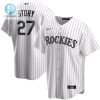 Colorado Rockies Trevor Story 27 2020 Mlb White Stripe Lines Jersey stylepulseusa 1