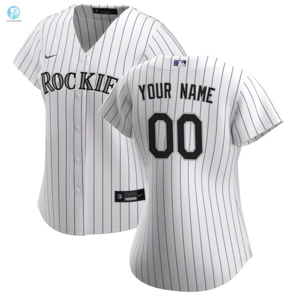 Colorado Rockies Womens Home Replica Custom Jersey White Custom Jerseys Mlb stylepulseusa 1