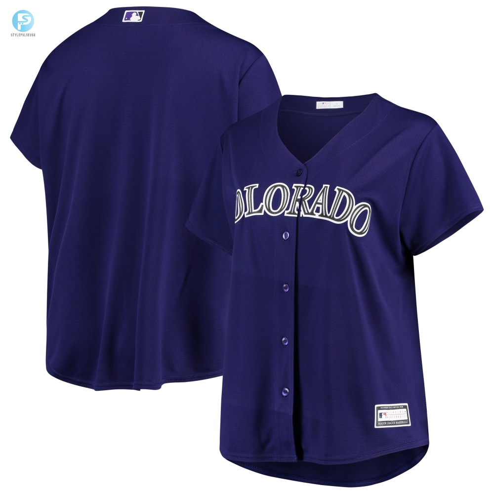 Colorado Rockies Womens Plus Size Alternate Replica Team Jersey  Purple Mlb 