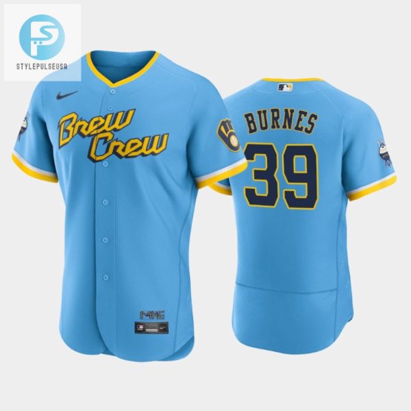 Corbin Burnes 39 202223 City Connect Milwaukee Brewers Jersey Powder Blue stylepulseusa 1 1