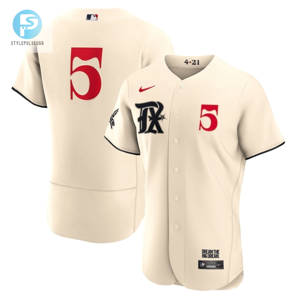 Corey Seager 5 Texas Rangers 2023 City Connect Player Elite Jersey  Cream 