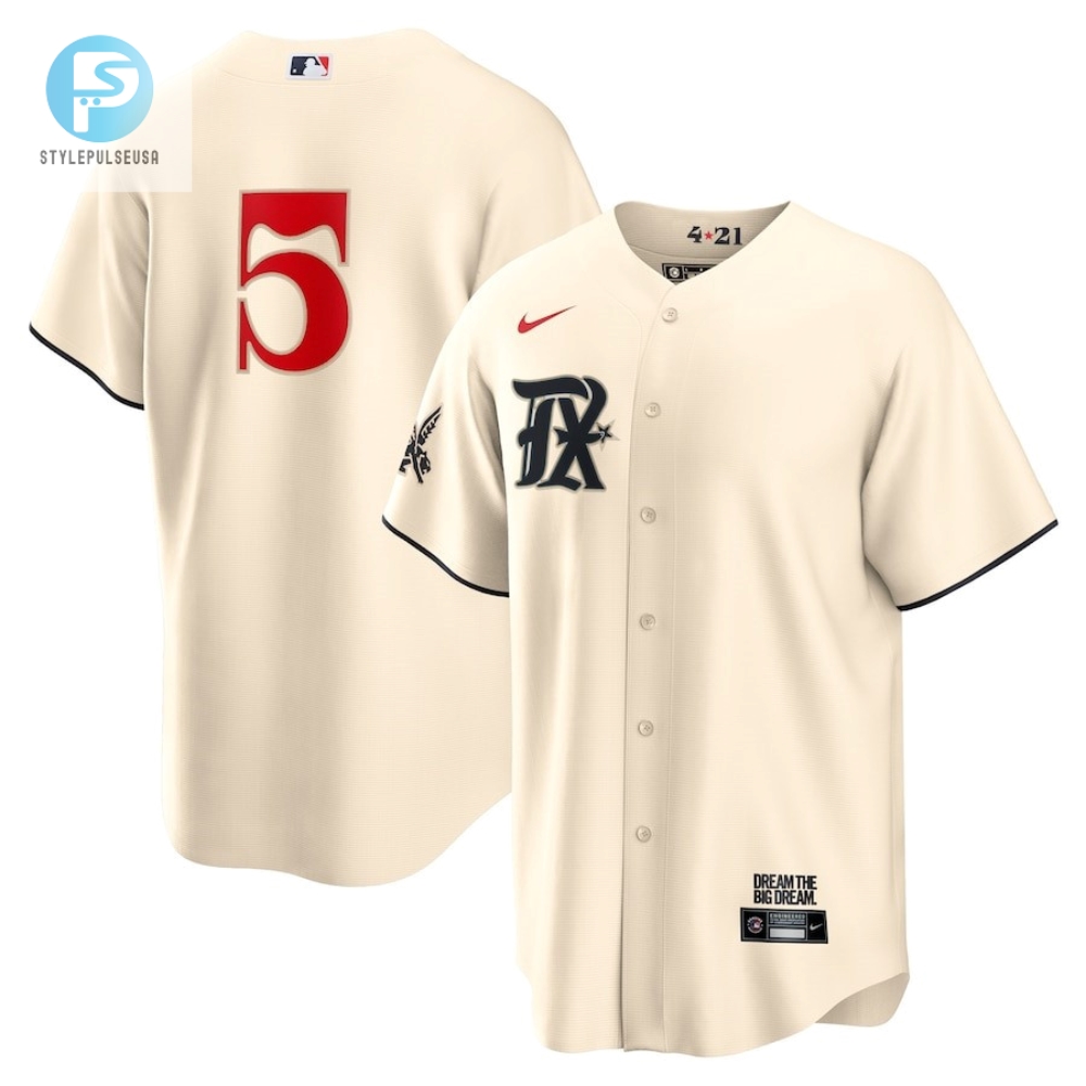 Corey Seager 5 Texas Rangers 2023 City Connect Player Jersey  Cream 