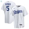 Corey Seager Los Angeles Dodgers Home Replica Player Name Jersey White Mlb stylepulseusa 1