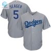 Corey Seager Los Angeles Dodgers Road Official Cool Base Player Jersey Gray stylepulseusa 1