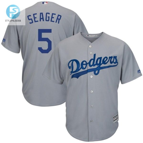 Corey Seager Los Angeles Dodgers Road Official Cool Base Player Jersey Gray stylepulseusa 1