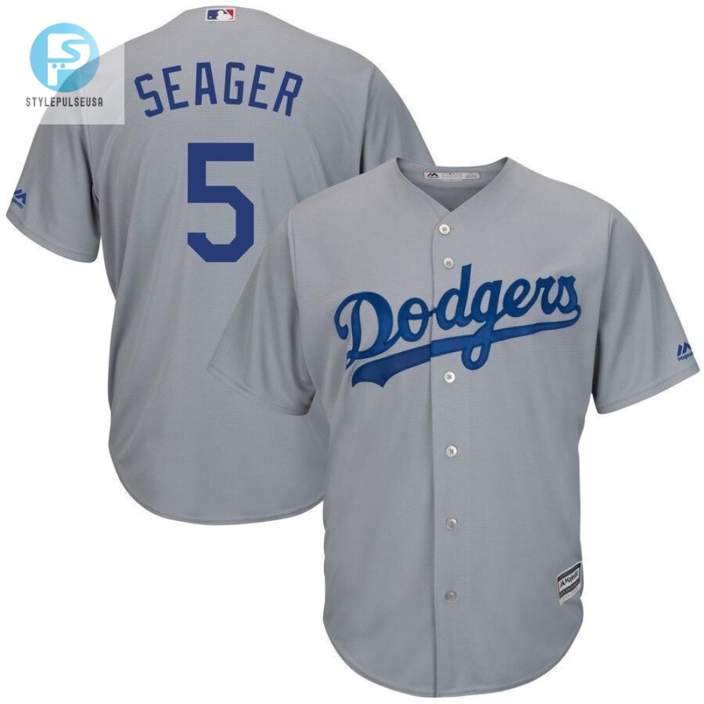 Corey Seager Los Angeles Dodgers Road Official Cool Base Player Jersey Gray stylepulseusa 1