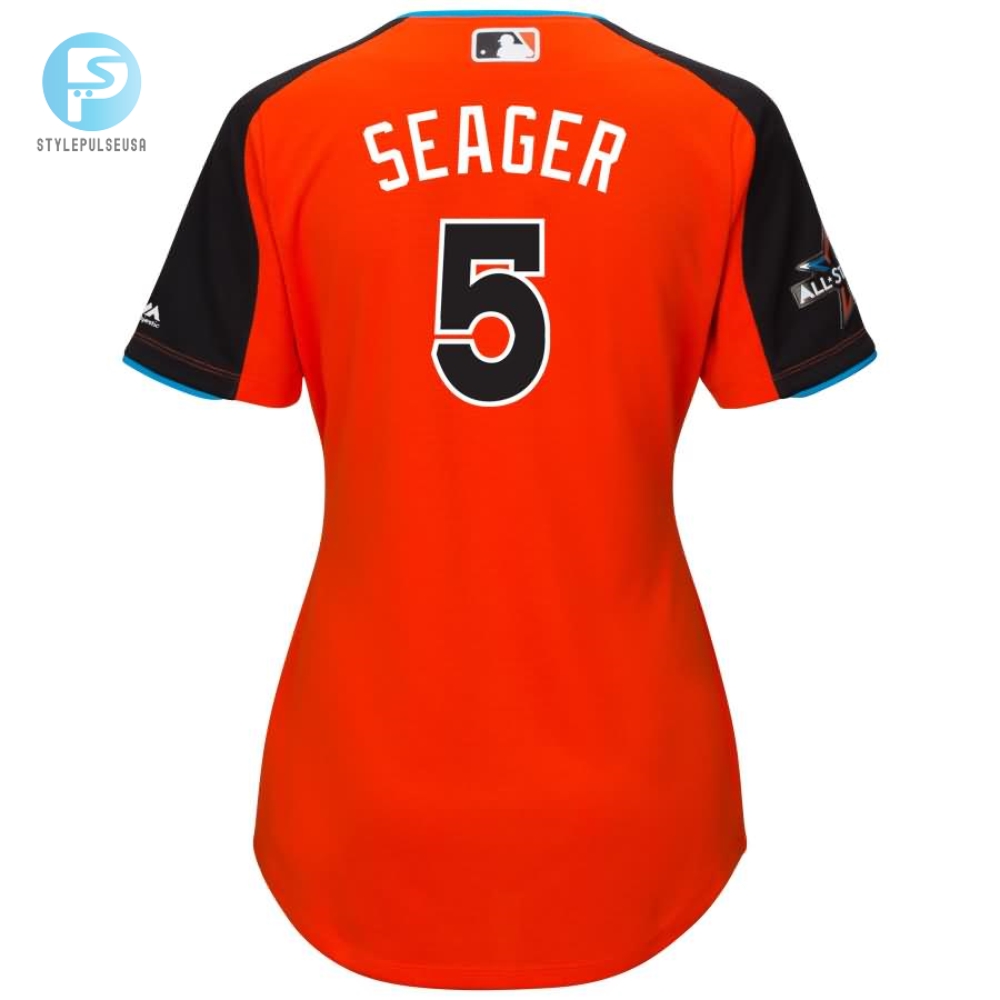 Corey Seager National League Majestic Womens 2017 Mlb Allstar Game Home Run Derby Jersey  Orange 