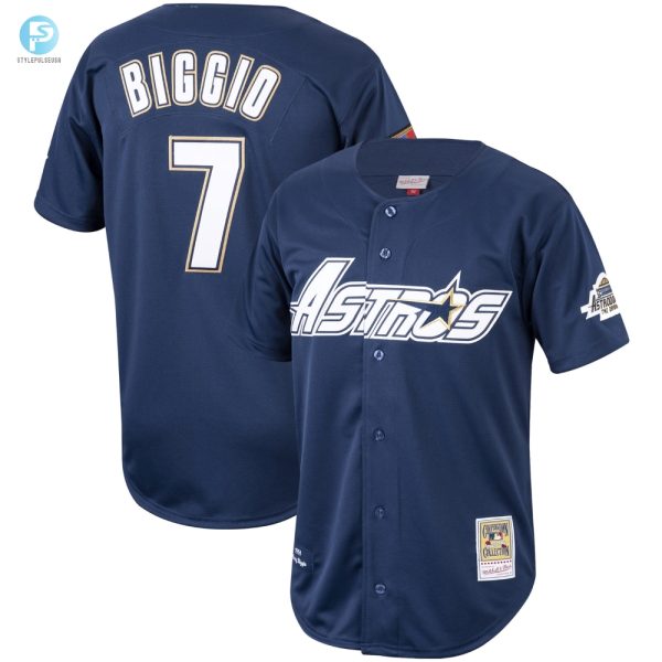 Craig Biggio Houston Astros Mitchell Ness Cooperstown Collection 1994 Authentic Jersey Navy Mlb stylepulseusa 1 1