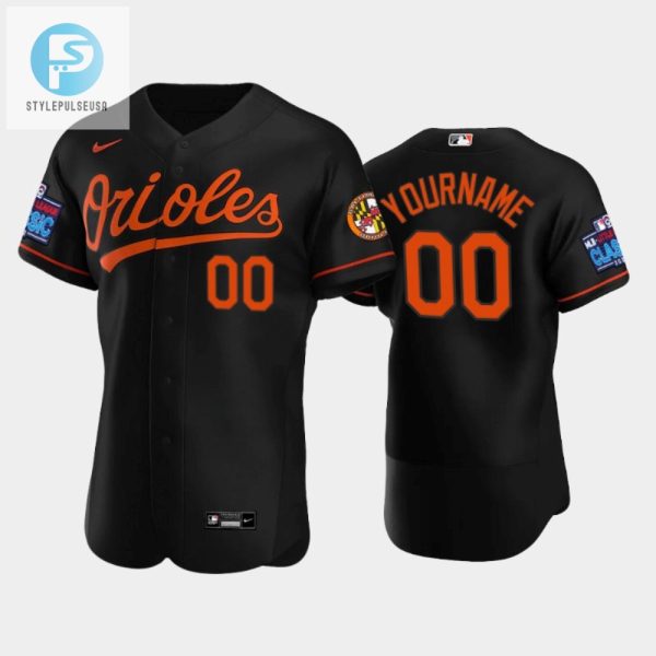 Custom 00 Little League Classic 202223 Baltimore Orioles Black Alternate Jersey stylepulseusa 1 1