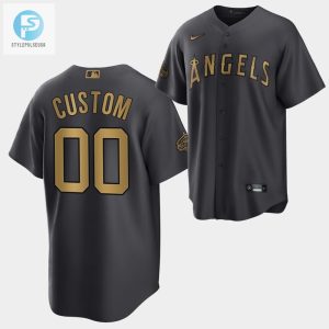 Custom 202223 Allstar Los Angeles Angels Charcoal 00 Jersey stylepulseusa 1 1