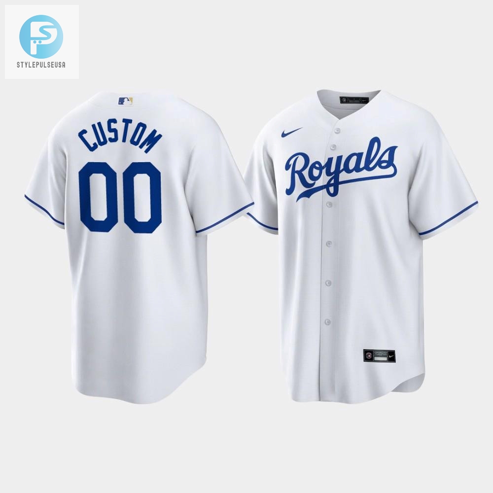 Custom Kansas City Royals White Home Player Jersey 