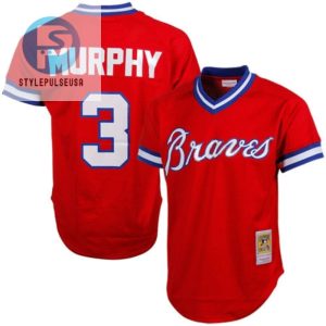 Dale Murphy Atlanta Braves Mitchell And Ness 1980 Authentic Cooperstown Collection Mesh Batting Practice Jersey Red Mlb stylepulseusa 1 1