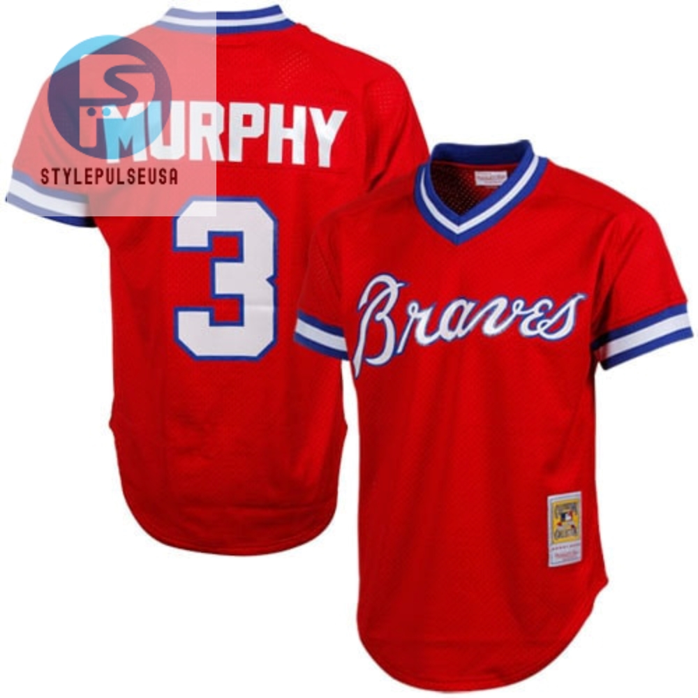 Dale Murphy Atlanta Braves Mitchell And Ness 1980 Authentic Cooperstown Collection Mesh Batting Practice Jersey Red Mlb 