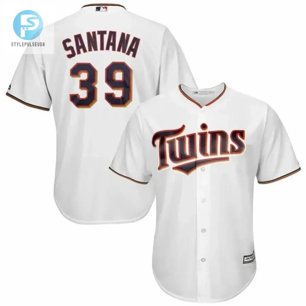 Daniel Santana Minnesota Twins Cool Base Player Jersey  White 