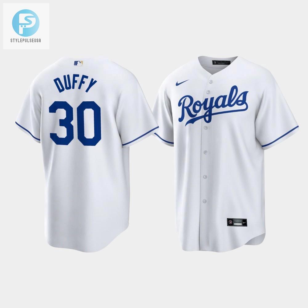 Danny Duffy 30 Kansas City Royals White Home Player Jersey 