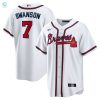 Dansby Swanson Atlanta Braves Home Replica Player Name Jersey White Mlb stylepulseusa 1