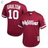 Darren Daulton Philadelphia Phillies Mitchell Ness Cooperstown Collection Mesh Batting Practice Jersey Burgundy Mlb stylepulseusa 1