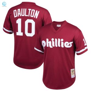 Darren Daulton Philadelphia Phillies Mitchell Ness Cooperstown Collection Mesh Batting Practice Jersey Burgundy Mlb stylepulseusa 1 1