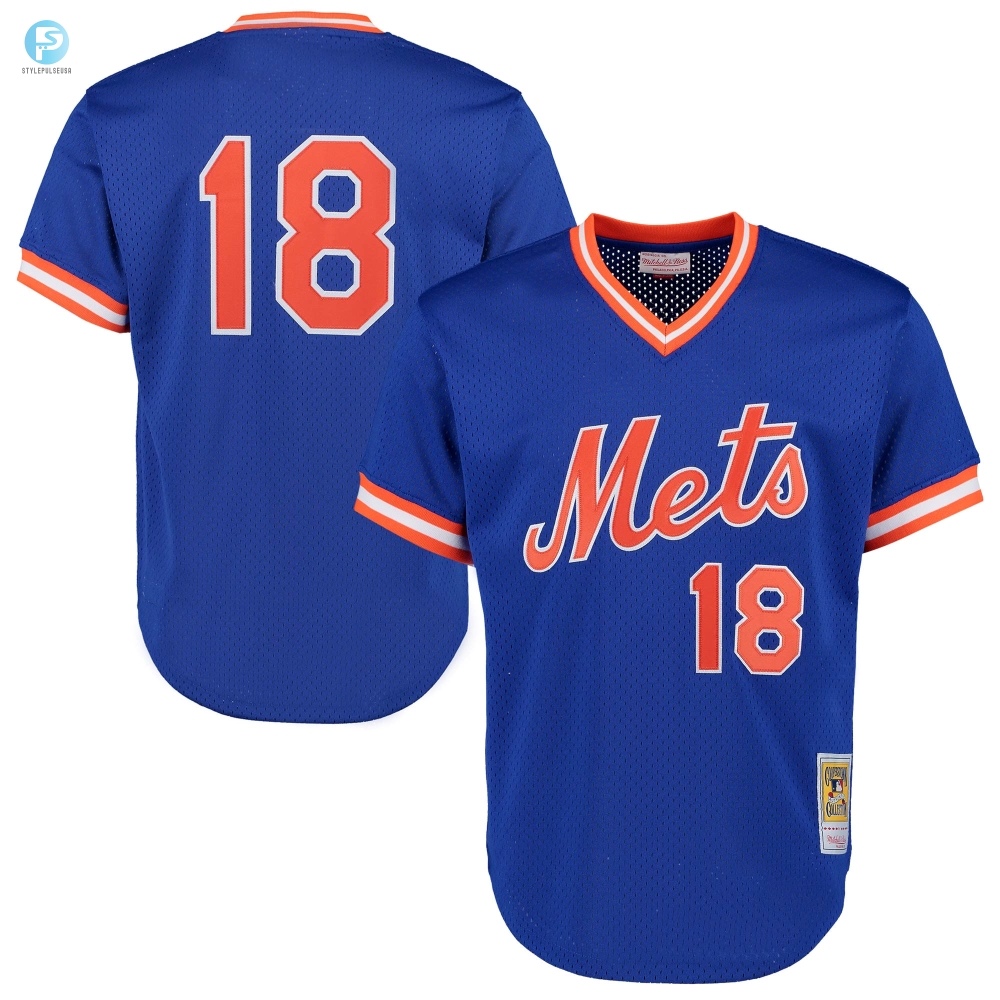 Darryl Strawberry New York Mets Mitchell Ness Cooperstown Mesh Batting Practice Jersey Royal Mlb stylepulseusa 1