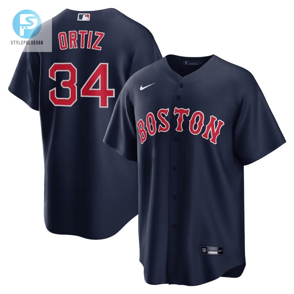 David Ortiz 34 Boston Red Sox Alternate Men Jersey  Navy 