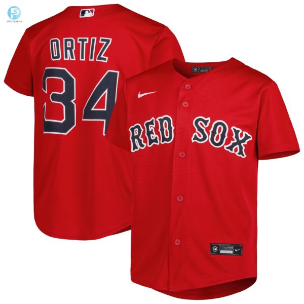 David Ortiz Boston Red Sox 2022 Hall Of Fame Replica Player Jersey Red Mlb stylepulseusa 1