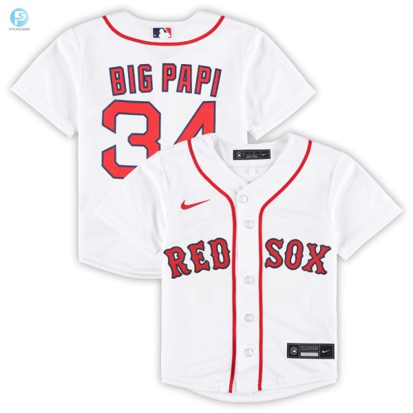 David Ortiz Boston Red Sox Toddler 2022 Hall Of Fame Team Replica Player Jersey White Mlb stylepulseusa 1