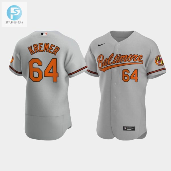 Dean Kremer 64 Baltimore Orioles Gray Road Jersey stylepulseusa 1