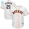 Derek Fisher Houston Astros Home Cool Base Player Jersey White stylepulseusa 1