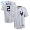 Derek Jeter 2 New York Yankees Home Men Jersey White stylepulseusa 1