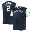 Derek Jeter New York Yankees Cooperstown Collection Player Replica Jersey Navywhite Mlb stylepulseusa 1