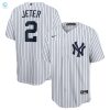 Derek Jeter New York Yankees Home Replica Player Name Jersey Whitenavy Mlb stylepulseusa 1