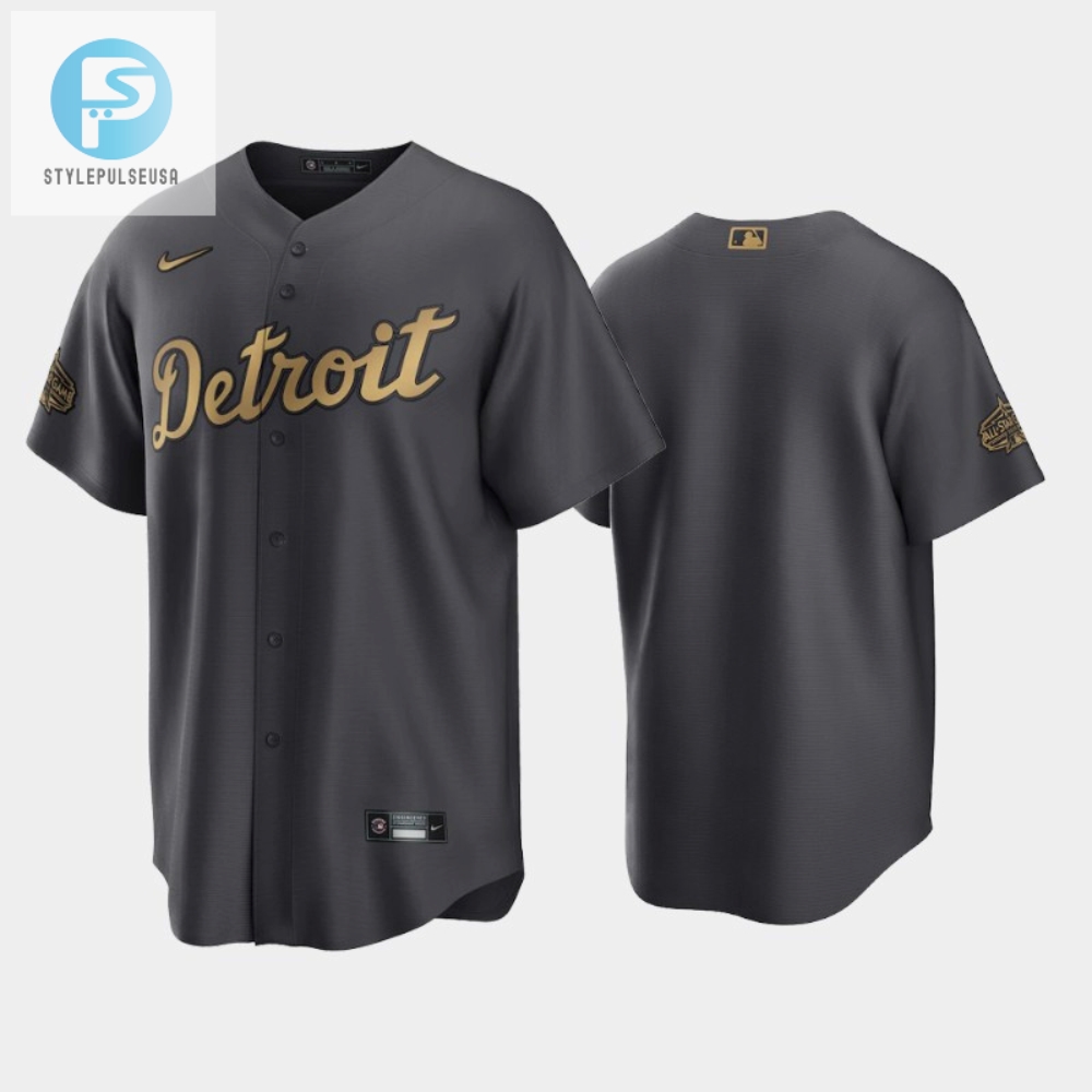 Hit A Home Run In Style Detroit Tigers Allstar Charcoal Jersey