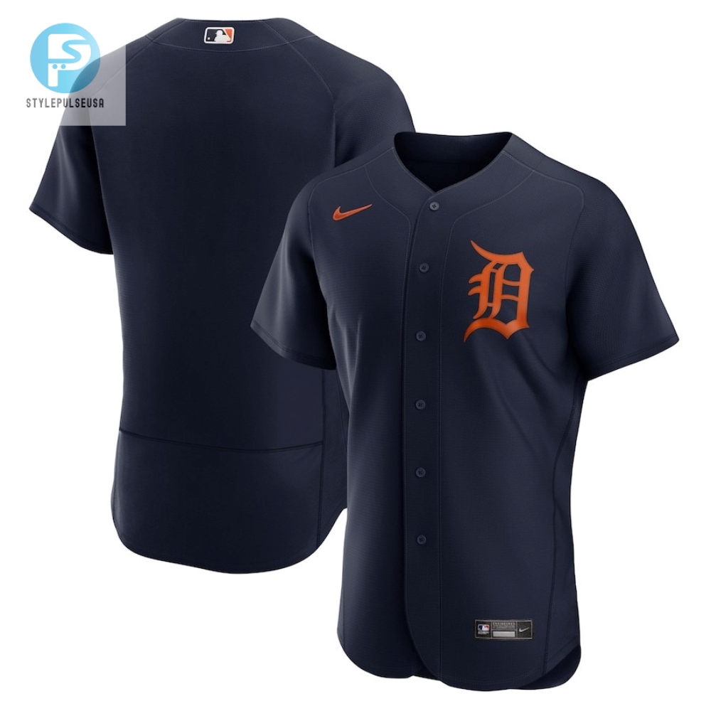 Detroit Tigers Alternate Logo Team Elite Jersey  Navy 