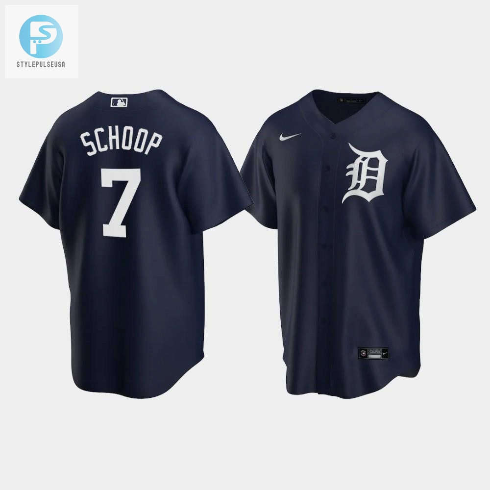 Detroit Tigers Jonathan Schoop 7 Alternate Mens Jersey  Navy Jersey 