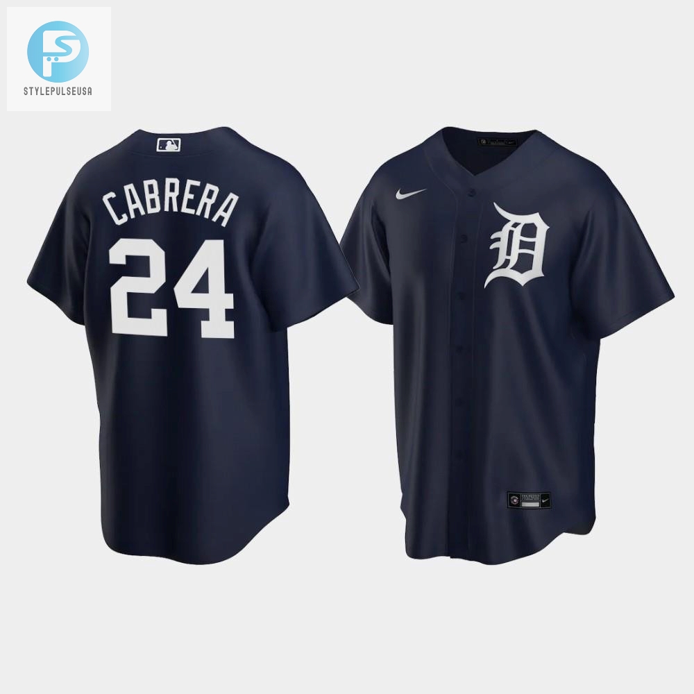 Detroit Tigers Miguel Cabrera 24 Alternate Mens Jersey Navy Jersey stylepulseusa 1