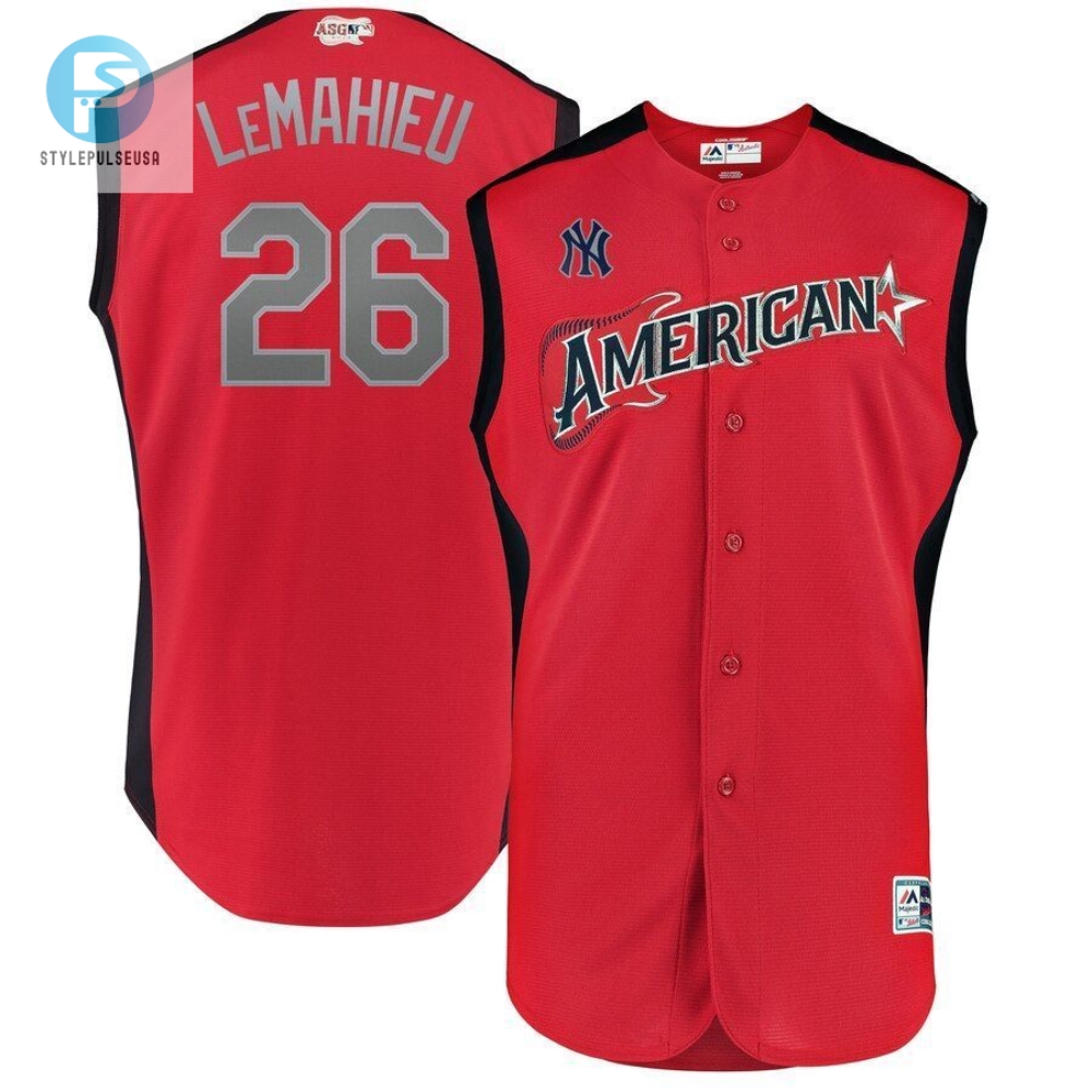 Dj Lemahieu American League Majestic 2019 Mlb Allstar Game Workout Player Jersey Red 