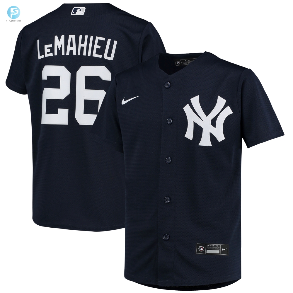 Dj Lemahieu New York Yankees Alternate Replica Player Jersey  Navy Mlb 