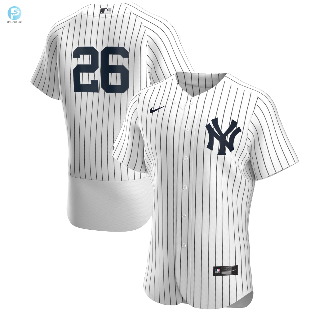 Dj Lemahieu New York Yankees Home Authentic Player Jersey  Whitenavy Mlb 