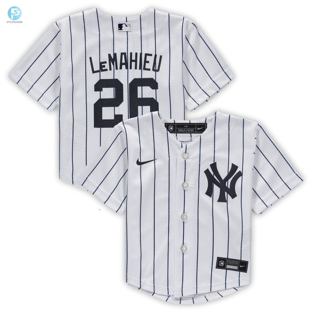 Dj Lemahieu New York Yankees Infant Home Replica Player Jersey  White Mlb 